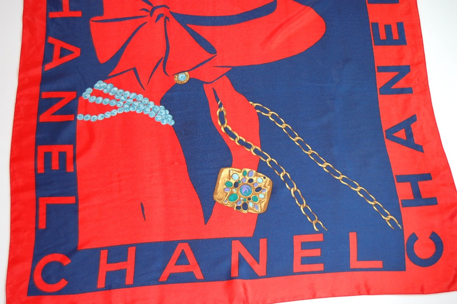 Chanel CHANEL Scarf Muffler Scrunchie Set Star Hair Tie Pink Coco Mark Silk  Women's