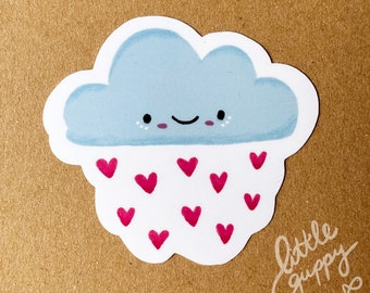 Love Cloud Vinyl Sticker: Glossy Water Resistant Good for Water Bottle Laptop Sketchbook