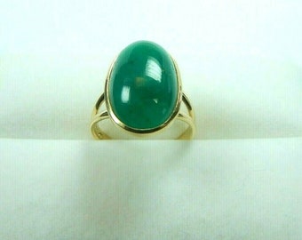 Colombian Muzo Emerald Ring Oval Shape 8.39 Cts 18K Gold Size 7.75 US Fine Jewelry