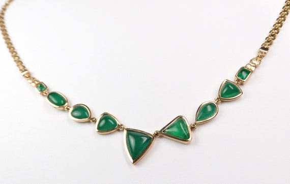 Colombian Emeralds Necklace 6.50 Cts 18K Yellow Gold Pre colombian Style Fine Etsy Ireland