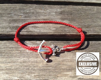 Bransoletka srebrny kotwica 925 Marine Rope