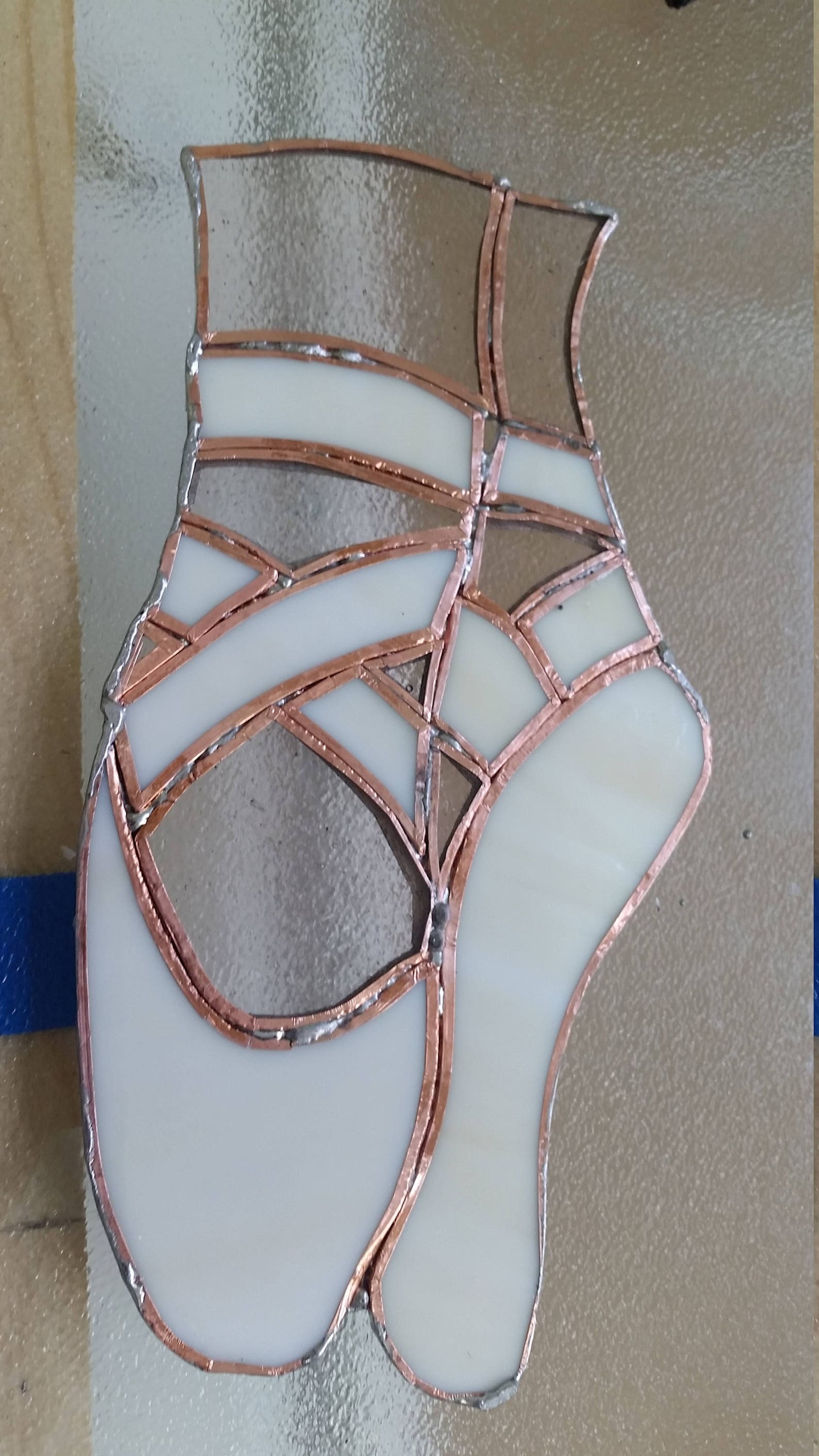 stained glass, ballet shoes, to order