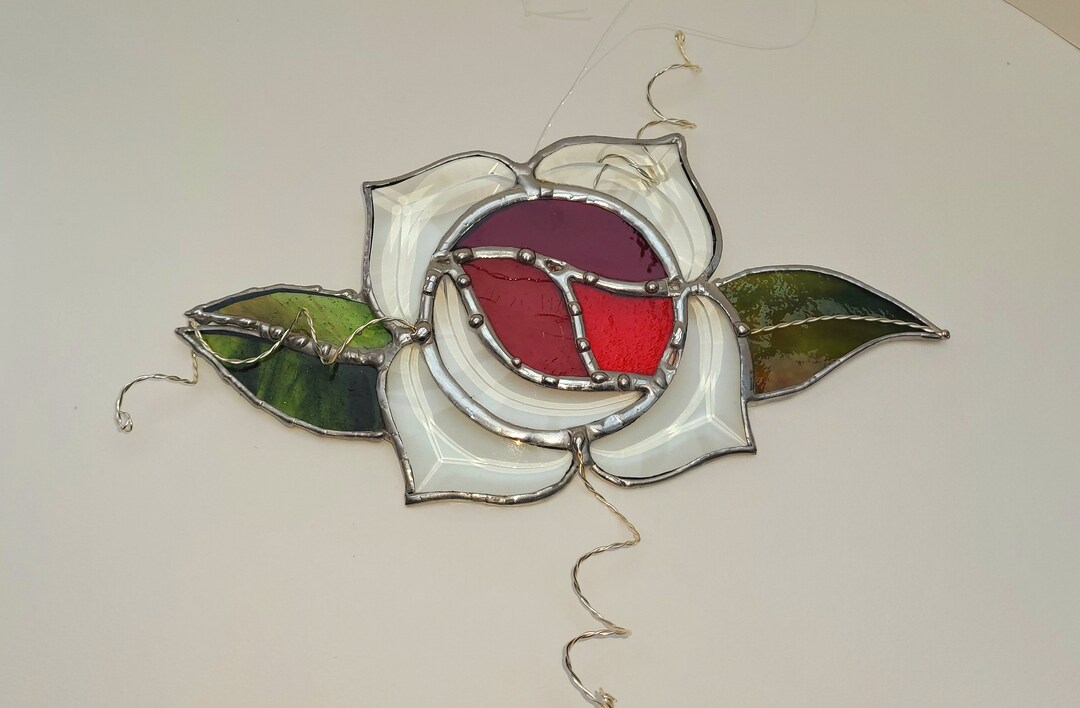 Stained Glass Rose Etsy