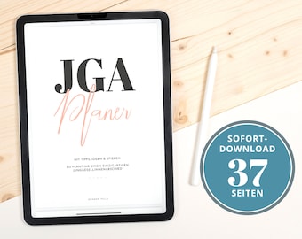 JGA planner with hen party ideas, bachelor party women, PDF to download and print