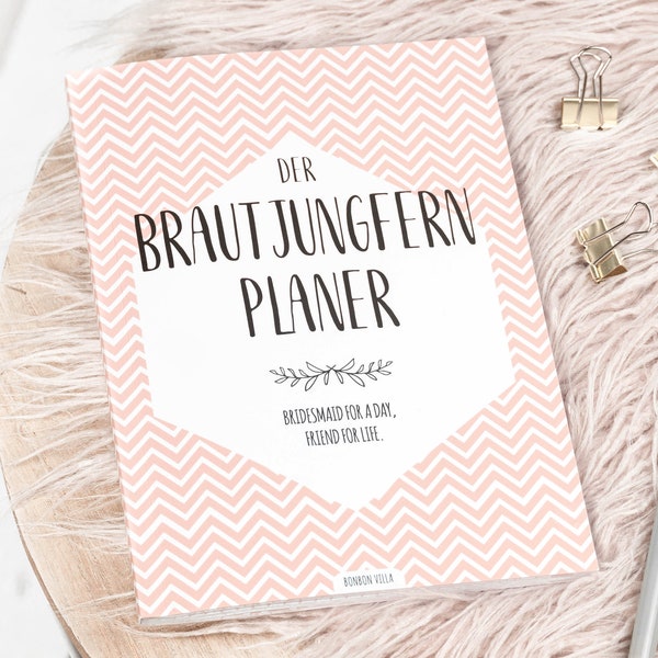 Planer mit Brautjungfer Aufgaben, Möchtest du meine Brautjungfer sein, Geschenk zum Fragen, Checklisten, Tipps und Ideen, Rosa