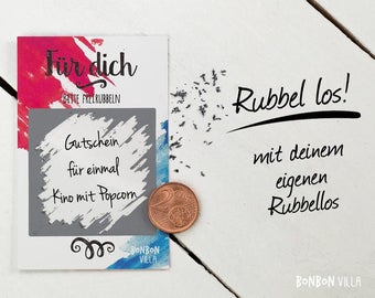 Geschenkanhänger, Geburtstagsgeschenk, Rubbellos 10 Stück , Alles Gute zum Geburtstag, Für dich,