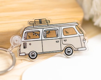 Motorhome Keychain, Caravan, Camper, Van, Vanlife, Acrylic, Gift Idea