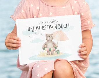 Mein erstes Urlaubstagebuch - Reisetagebuch für Kinder, Urlaubs-Erinnerungsalbum, Travel Journal, Geschenkidee für Mädchen und Junge