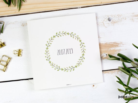 Hochzeitseinladungen Watercolor Grun Ab 20 Stuck Etsy