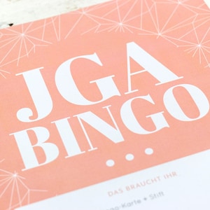 JGA bingo, printable bingo ticket, downloadable game for hen party, bachelorette party, woman, PDF file