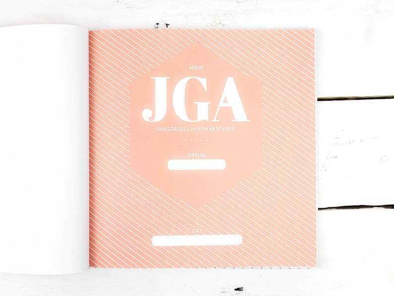 Mein JGA Buch, Erinnerungsbuch, 48 Seiten für Junggesellinnenabschied, Frau, viel Platz für ausgefallene Ideen, Wünsche, Storys und Fotos afbeelding 2