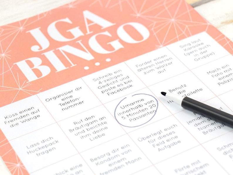 JGA Bingo Spiel