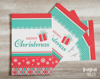 25 pieces of Christmas labels *Merry Christmas*