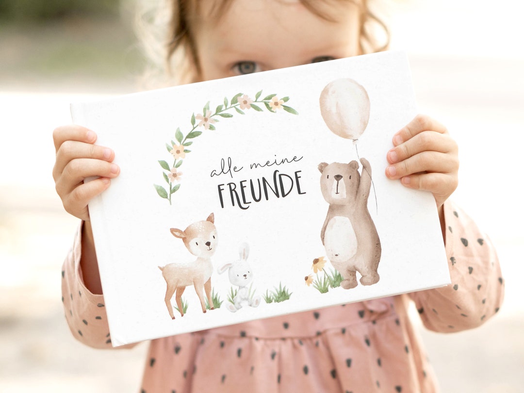 Kindergarten Freundebuch zum Ausfüllen, Freundschaftsbuch für Mädchen