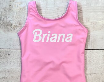 Personalized birthday girl swimsuit ~ Girls Swimwear ~ Bathing suit