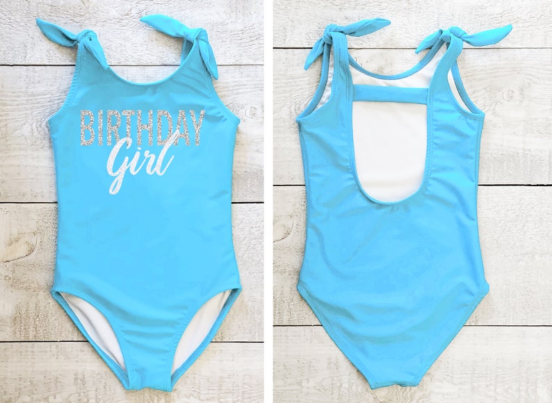 Birthday girl swimsuit Birthday girl Swimwear Lt Blue