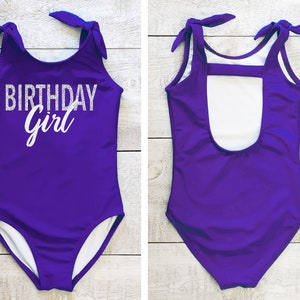 Birthday girl swimsuit Birthday girl Swimwear Mauve / Purple