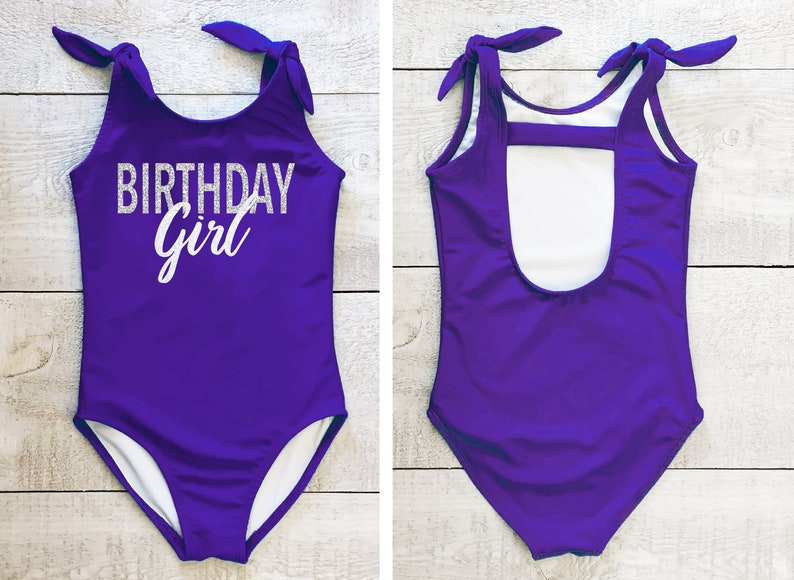 Birthday girl swimsuit Birthday girl Swimwear Mauve / Purple
