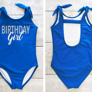 Birthday girl swimsuit Birthday girl Swimwear Royal