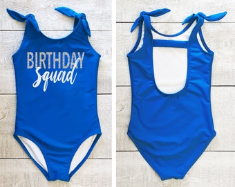 Birthday Squad swimsuit ~ Girls Swimwear ~