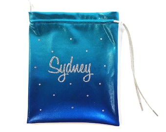 Gymnastics grip bag personalized in ombre mystique