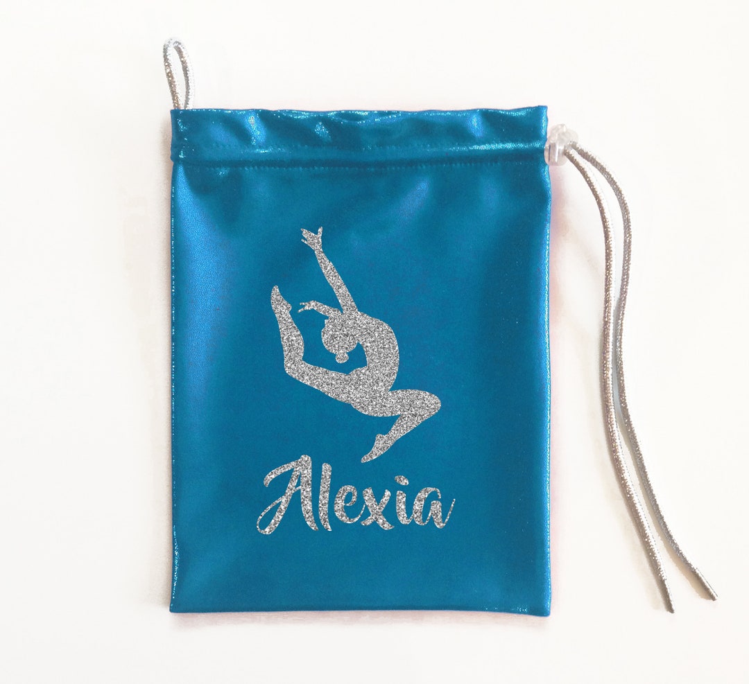 Gymnastics Grip Bag Personalized in Glitter With Gymnast Etsy