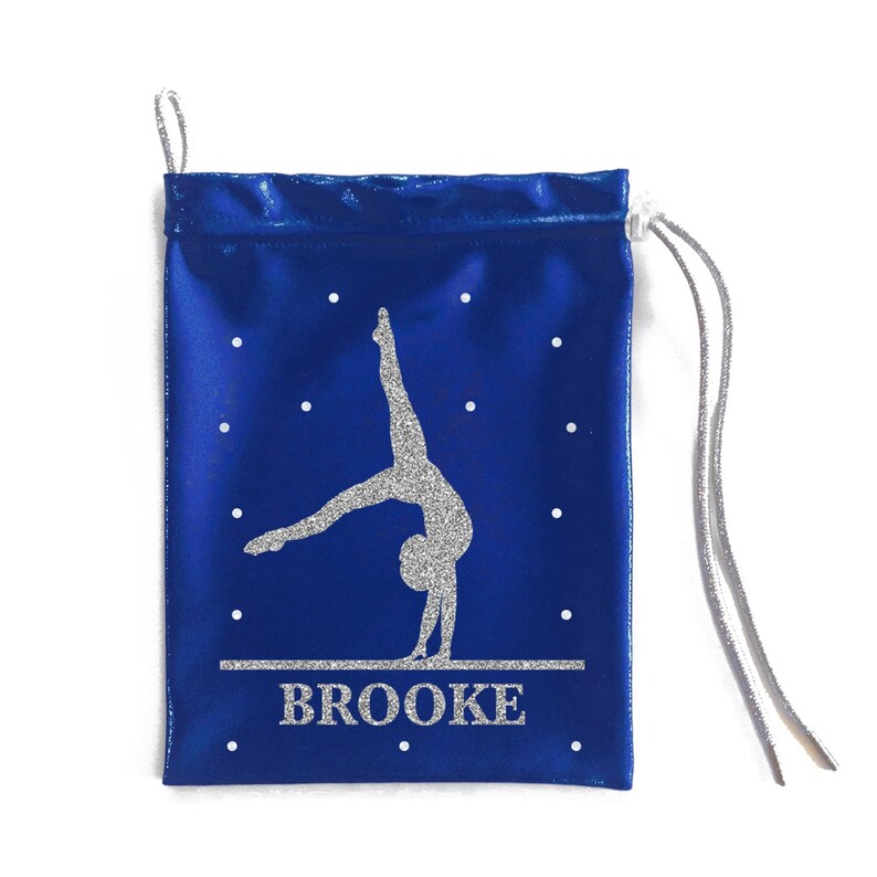 Gymnastics Grip Bag With Swarovski Personalized in Glitter Etsy
