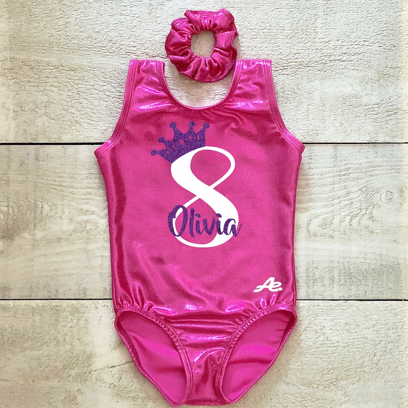 Birthday Gymnastics Leotard With Glitter Personalized With Age Etsy