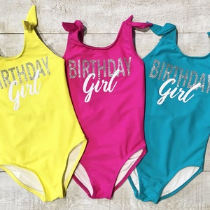 Birthday girl swimsuit Birthday girl Swimwear Citron / Lemon