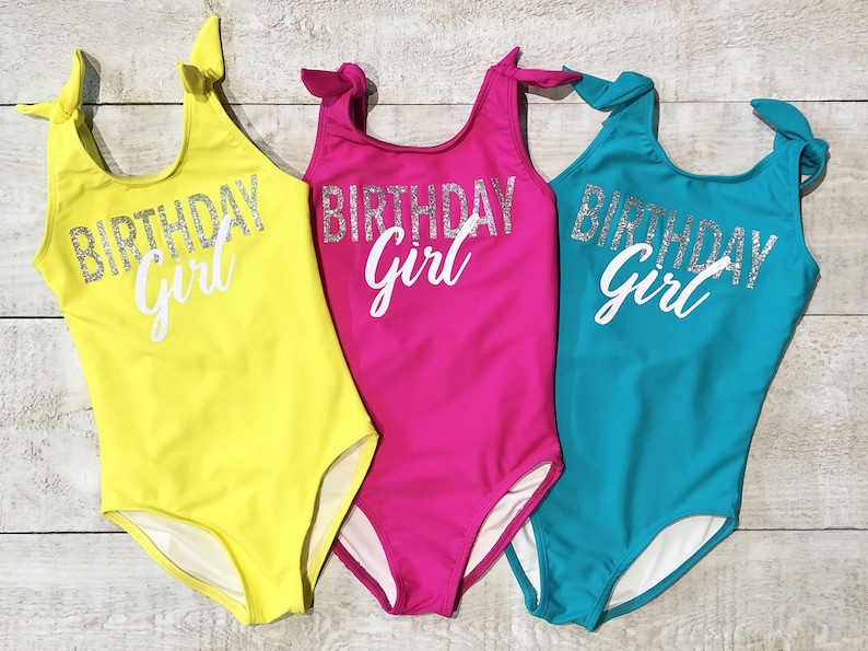 Birthday girl swimsuit Birthday girl Swimwear Citron / Lemon