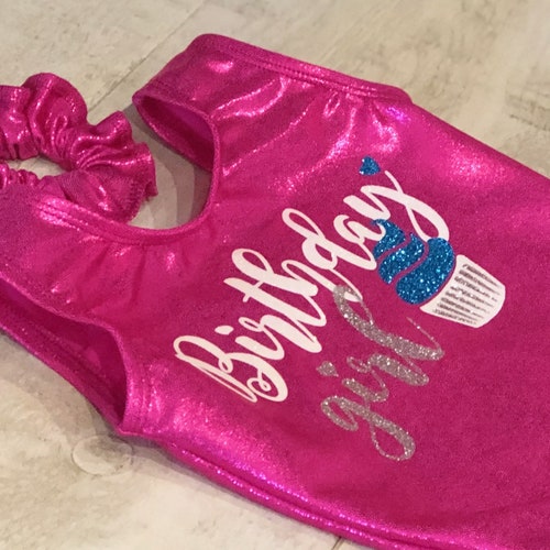 Personalized Birthday Gymnastics Leotard With Glitter Birthday Etsy