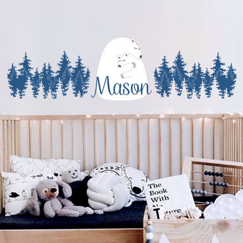 Bear And Name Decal Personalized Wall Decal And Wall Decor Custom Name Decal Nursery Or Kids Room Wall Decals Murals Home Living Commentfer Fr