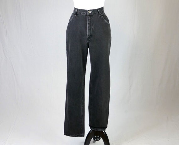 90s Zena Faded Black Jeans 29 Waist Cotton Denim Pants  