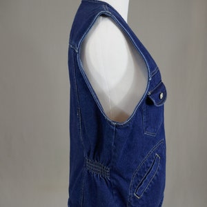 80s 90s Gitano Denim Vest Zip Front Cotton Jean Vintage 1980s 1990s M image 7