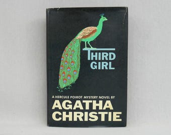 Third Girl (1966) by Agatha Christie - A Hercule Poirot Mystery Book - Book Club Edition - Vintage 1960s British Mystery Novel