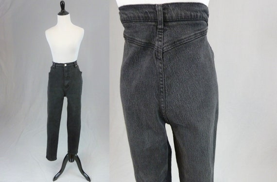 80s Stefano Black Stretch Jeans XL 35 