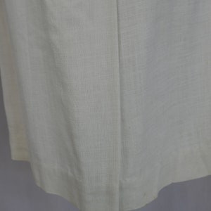 50s 60s Dress Pale Tannish Gray Linen Look w/ Lace Bodice Louisa Alcott Vintage 1950s 1960s M image 7