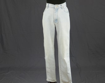 90s Lee Jeans - 29" waist - Tapered Leg - Light Blue Cotton Denim Pants - Vintage 1990s - 31.5" inseam