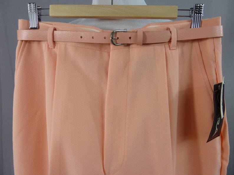 30 waist 80s Pleated Peach Pants Deadstock Unworn w Tags Vintage 1980s High Waisted Jara Dress Slacks