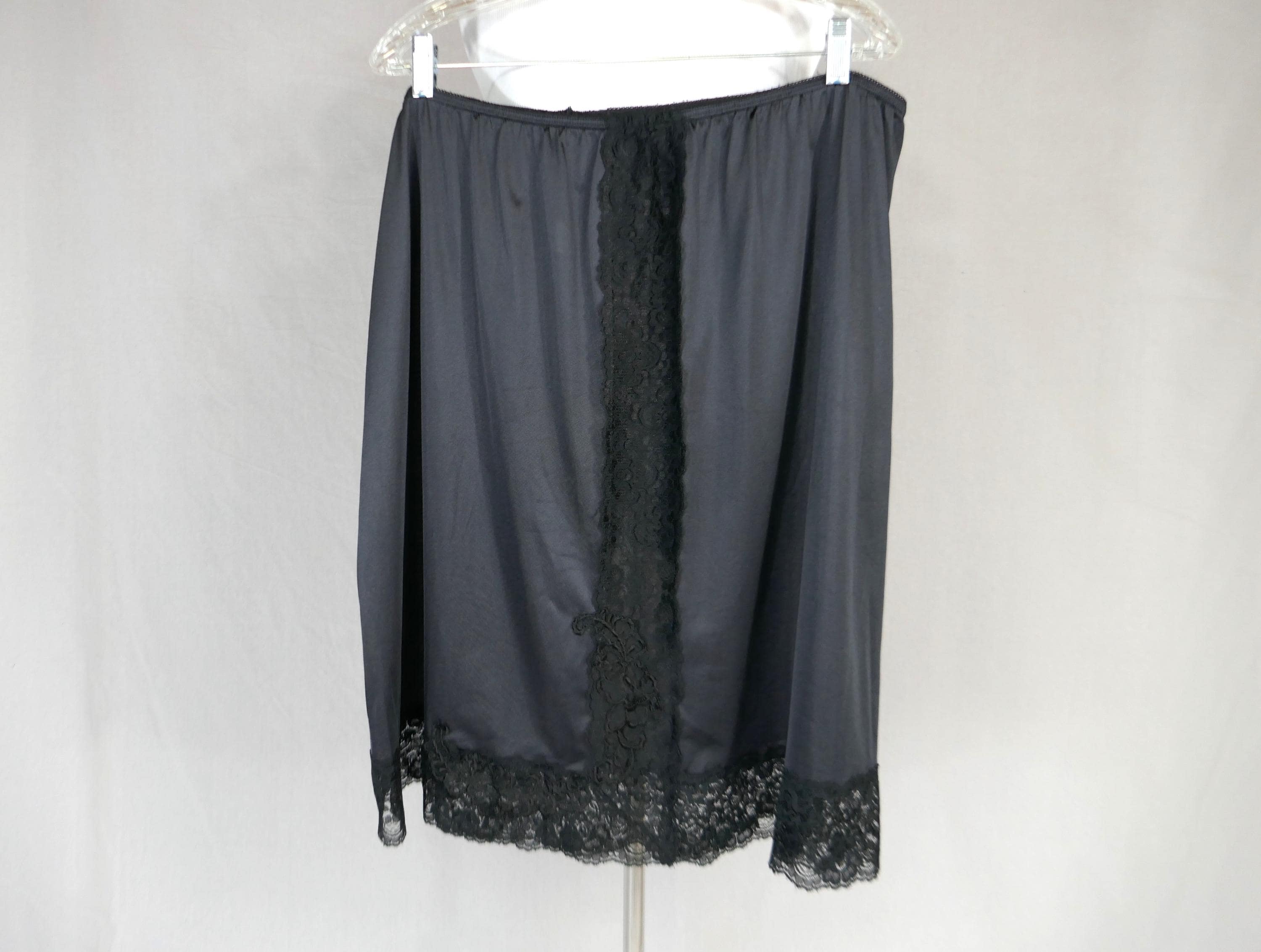 Lace Black Half Slip - Etsy