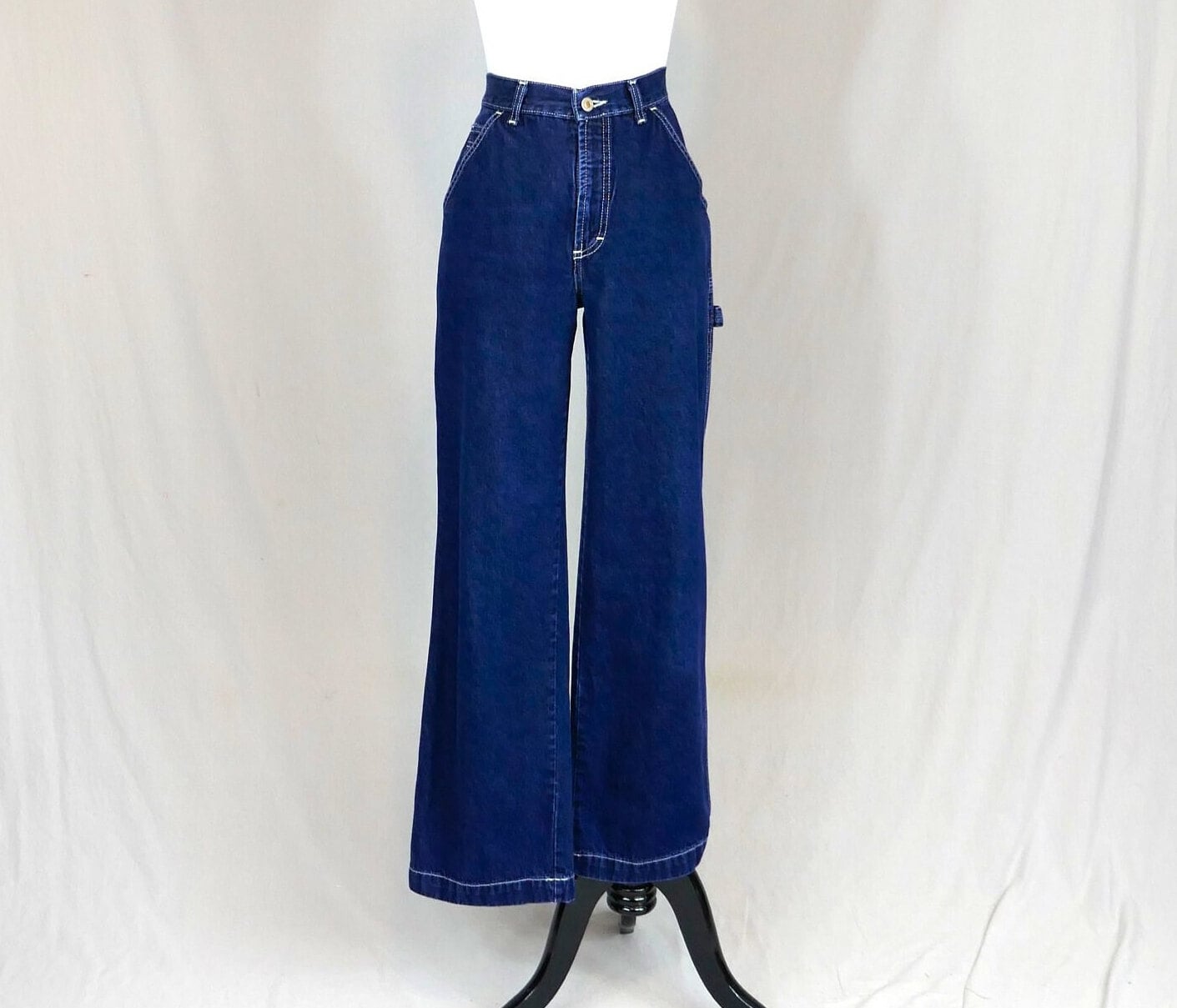 Riveted by Lee Wide Leg Carpenter Jeans 90's 1990's Medium Wash Lee's Denim Pants  Size 4 6 Soft Cotton Denim Baggy High Waisted Pants 