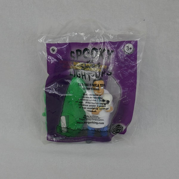 Vintage Burger King 2001 Dr. Hibbert Toy - The Simpsons Halloween Spooky Light-Ups - New in Package