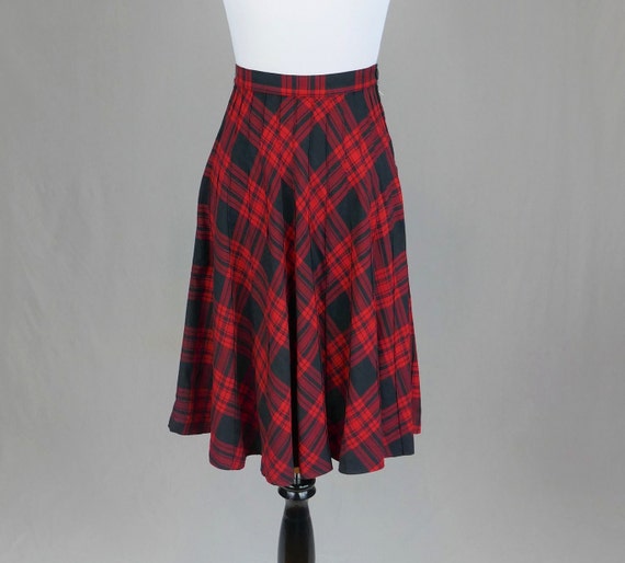 High waisted top plaid skirt 8x10