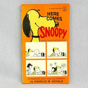 Here Comes Snoopy (1958) by Charles Schulz - Charlie Brown - Vintage Peanuts Newspaper Cartoon Comic Strip Book