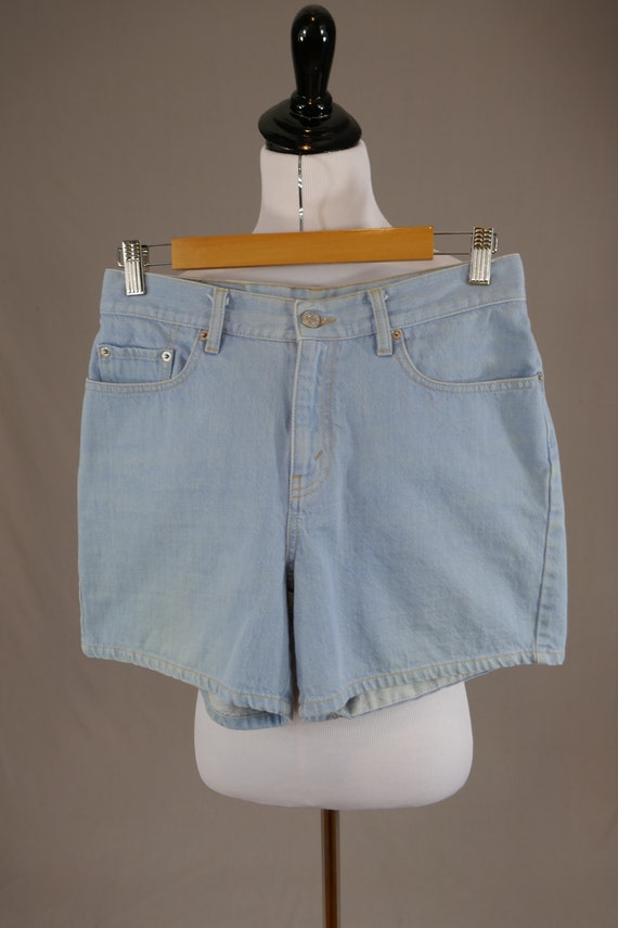 90s Y2K Levi's Jean Shorts - 29" waist - Light Bl… - image 6