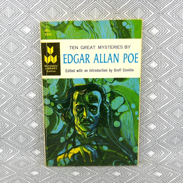 Ten Great Mysteries by Edgar Allan Poe (1960) - TAB Scholastic Library Edition - Vintage Poetry Book