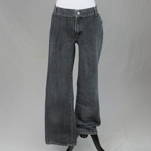 Vintage Black Gap Jeans - 34&quot; Low Rise Waist - Boot Cut - Cotton Denim Pants - Vintage 2002 - 32&quot; inseam