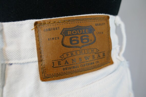 90s White Jean Shorts - 26" waist - High Rise - C… - image 4