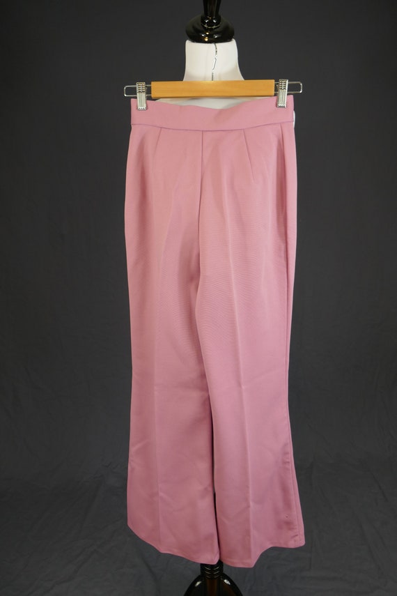 70s Pink Pants - 24" 25" waist - High Rise - Poly… - image 6