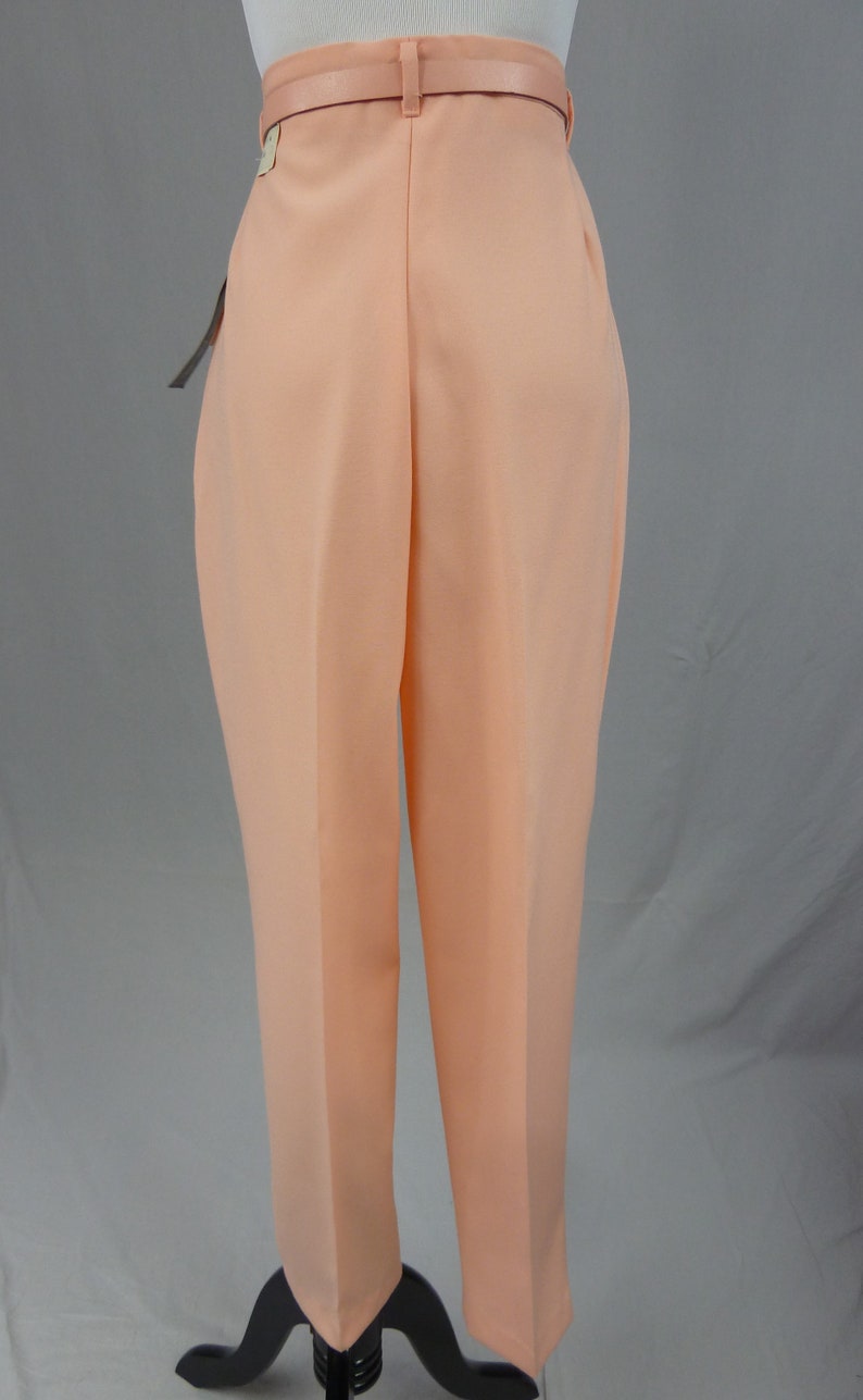 30 waist 80s Pleated Peach Pants Deadstock Unworn w Tags Vintage 1980s High Waisted Jara Dress Slacks